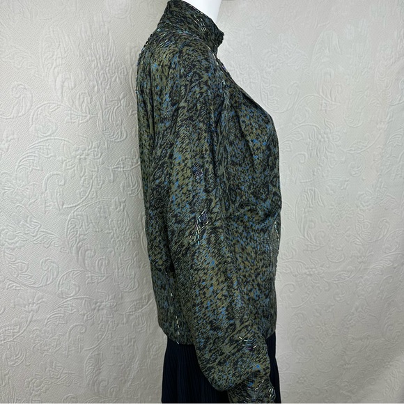 Lillie Rubin Exclusive Silk Vintage Beaded Blouse - Picture 7 of 16